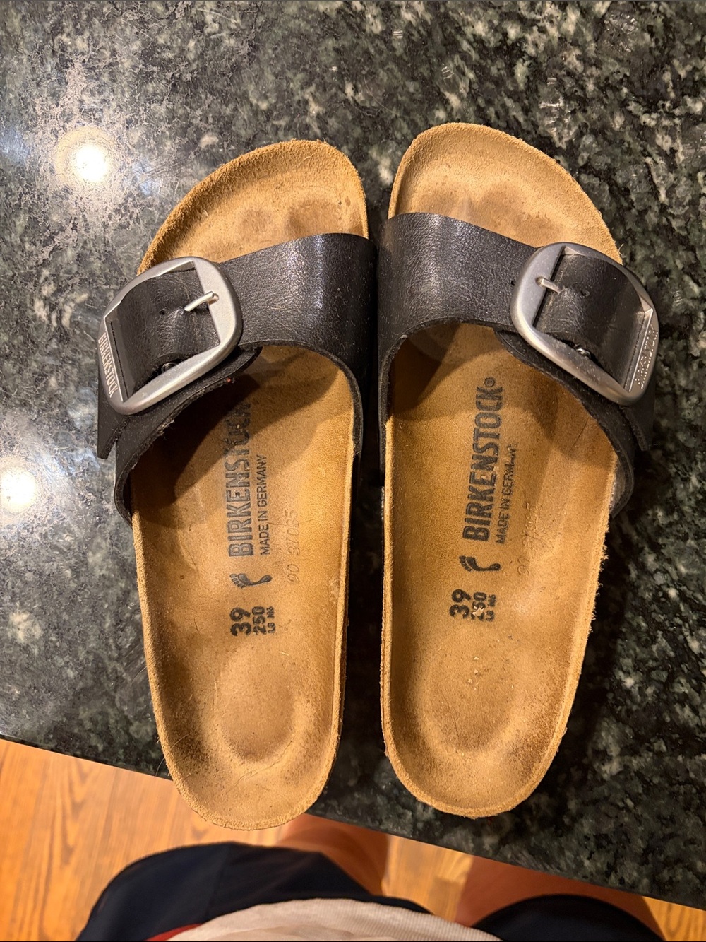 Birkenstock Women’s Black Single-Buckle Slide Sandals